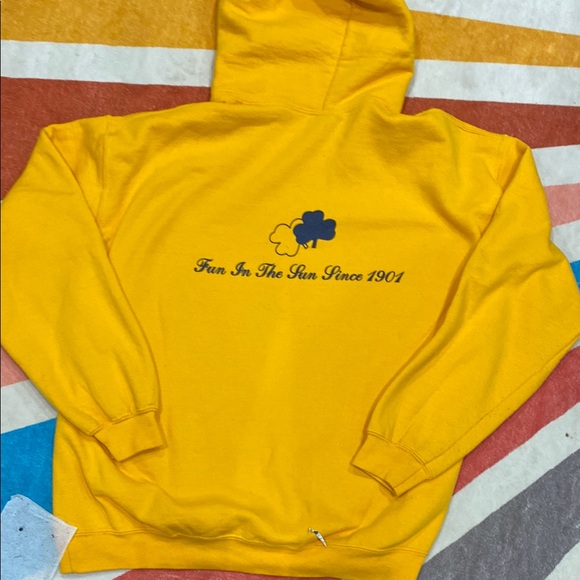 4/$10 Yellow Blarney Island Hoodie vintage style classic Large unisex - Picture 4 of 4